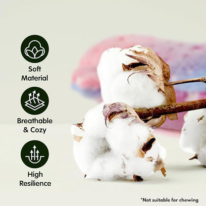 Dog Calming Pillow Glow in The Dark, Soft U-Shaped Pet Pillows for Dogs & Cats, Machine Washable, Dog Neck Pillow, Joint Relief, Better Sleep (Large, Pink)