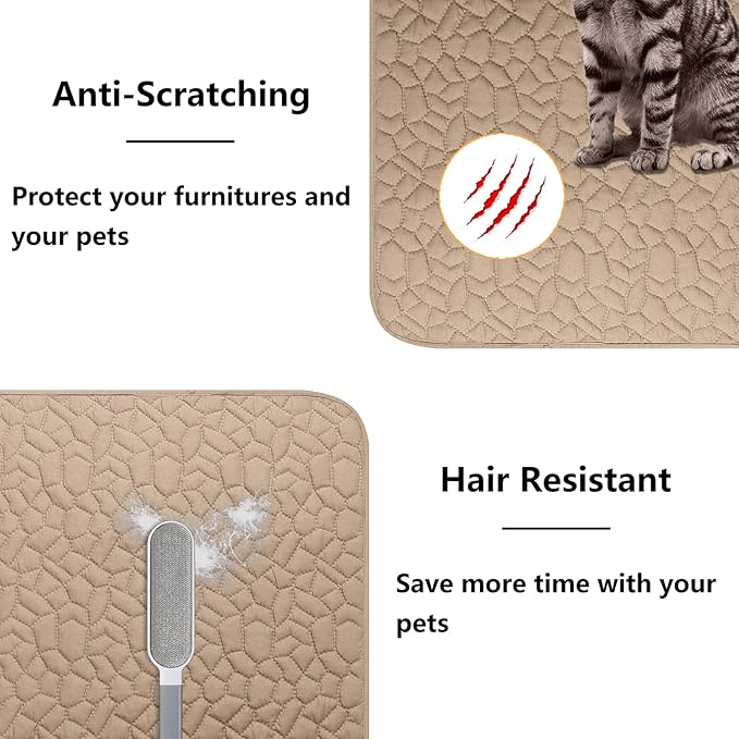 Waterproof Dog Blanket, Washable Anti-Slip Pet Couch Covers for Sofa,Pet Hair Resistant Blankets Bed Chair Furniture Couch Protector for Dogs-82x102,Beige