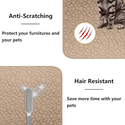 Waterproof Dog Blanket, Washable Anti-Slip Pet Couch Covers for Sofa,Pet Hair Resistant Blankets Bed Chair Furniture Couch Protector for Dogs-82x82,Beige