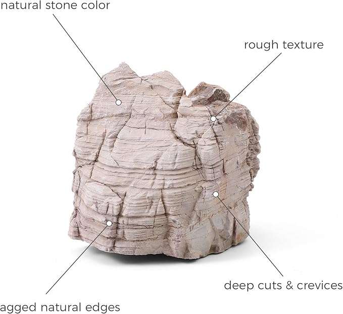 2-4 Inches Natural Pagoda Rock 10 PCS Aquarium Rocks for Aquascaping, Aquarium Landscaping, Terrariums, Fish Tank Decoration, Vivariums, Paludarium, Reptile and Amphibian Enclosures