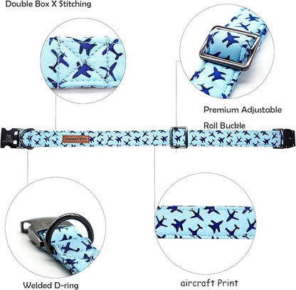Lionheart glory Dog Collar, Blue Dog Collar Boy Dog Collars Heavy Duty Adjustable Collar for Small Dogs Pet Gift