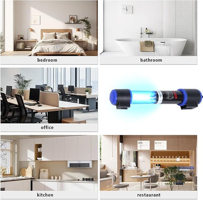 UV-C Aquarium Clean Light with Timer, Mini 3W 5W 7W 9W 11W Submersible Algae Clean Light Water Green Clean Fish Tank Water Clean Lamp for Sump Pond Filter Tank (11W Timer)