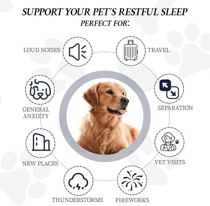 Melatonin for Dogs, Dog Calming Aid with Melatonin to Support Relaxation and Restful Sleep, Helps with Occasional Stress and Nighttime Restlessness, Gentle Daily Supplement, 1 Pack