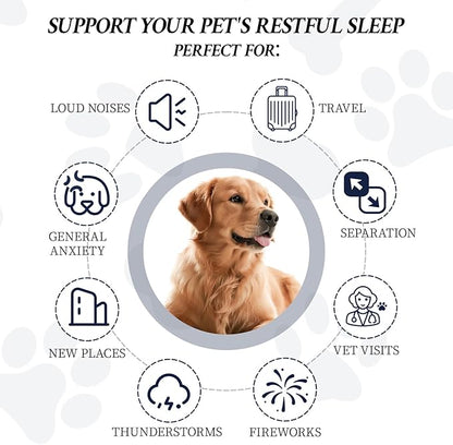 Melatonin for Dogs, Dog Calming Aid with Melatonin to Support Relaxation and Restful Sleep, Helps with Occasional Stress and Nighttime Restlessness, Gentle Daily Supplement, 1 Pack