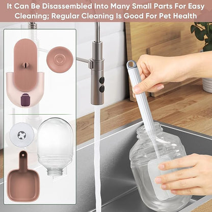 28oz Hanging Automatic Water Dispenserï¼_abbit Water Bottle,Bunny Guinea Pig Ferret Water Bowl for Cage,Suitable for Small Animal Puppies(Cage Grid Spacing Over 1.2'')