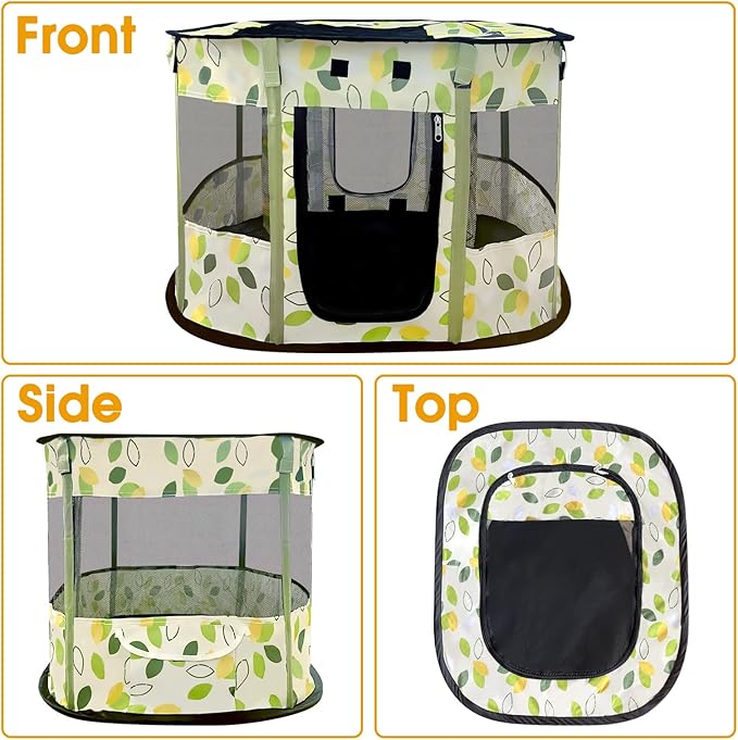 Portable Pet Playpen, Foldable Collapsible Cats Exercise Enclosure Pen Tents Cat Delivery Isolation Room Dog Crates Kennel House Great for Indoor Outdoor Travel Use Pets Kitten Puppy Rabbit