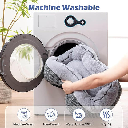 INVENHO Small Dog Bed for Small Dogs, Cat Beds for Indoor Cats Washable, Orthopedic Dog Bed, Warming Soft Calming Sleeping Puppy Bed Durable Pet Bed with Anti-Slip Bottom S(20"x19"x6")