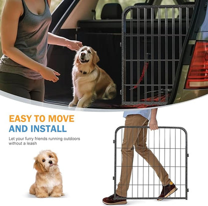 Dog Playpen 8 Panels 32'' Height Heavy Duty Dog Fence with Doors Outdoor Exercise Dog Fence for Large/Medium/Small Dogs Pets Playpen for RV, Camper, Yard