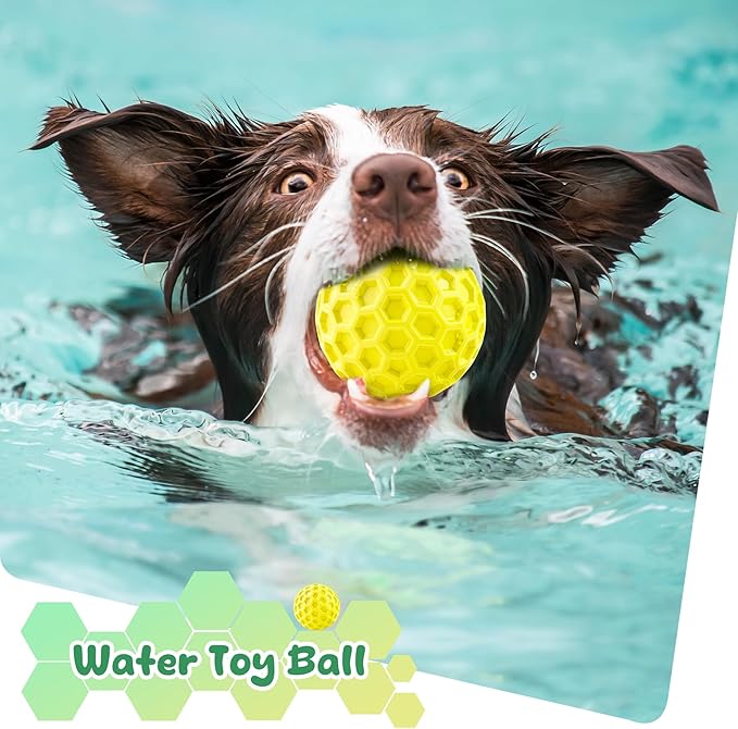 Squeaky Dog Toys for Aggressive Chewers, Indestructible Dog Balls for Aggressive Chewers, Squeaky Balls for Dogs,Interactive Dog Toys for Large Dogs,Funny Dog Squeaky Ball Heavy Duty Dog Toy