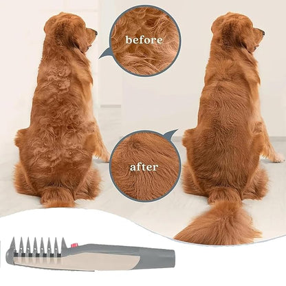Cat Brush for Shedding - Electric Adjustable Dogs Comb, Comb and Trim 2-In-1 Pet Hair Removal Tool, Suitable for Detangling Tangled Hair on Cats and Dogs (1 Pcs)