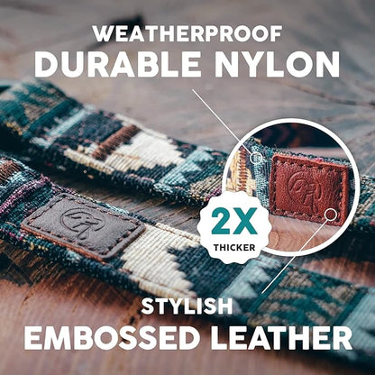 Embark Urban Dog Collar  Dog Collar Stylish & Durable Nylon Dog Collar for Large Dogs, Small Dogs & Medium Dogs.Comfortable Pet Collar Strong Buckles for Any Size Breed (Azure, Medium)