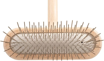 Chris Christensen Original Series 27 mm T-Brush - Dog & Cat Grooming Brush, Groom Like a Professional, Stainless Steel Pins, Lightweight Beech Wood Body, Ground and Polished Tips