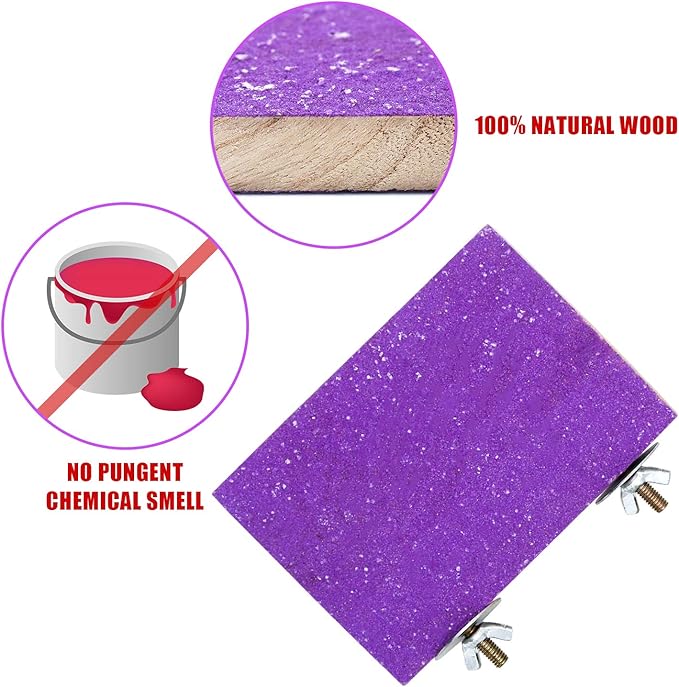 7 Pcs Bird Perch Stand Toy, Wood Parrot Stand Platform Colorful Sand Paw Grinding Stick Cage Accessories Exercise Toys for Cockatiel Conure Budgies Parakeet Lovebird Hamster Gerbil Rat Mouse (7 Pcs)