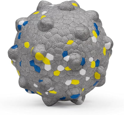 Dog Balls for Aggressive Chewers, 3.7'' Indestructible Tennis Balls for Dogs, Durable Bouncy Dog Toy Balls, Interactive Dog Toys for Fetch Game, Lightweight Floating Balls (Grey Large)