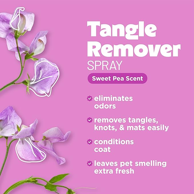 TropiClean 2-in-1 Dog Shampoo and Conditioner & Dog Detangler Spray Dematting, Grooming Bundle, Puppy Safe, Made in USA