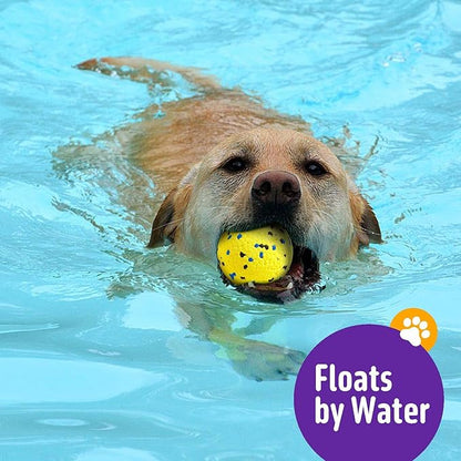 Dog Balls Upgraded Durable Tennis Ball, 5.3''Dog Toys Tennis Balls for Aggressive Chewers, More Biting-Proof Atom Teething Balls Dog Chew Toys for Large Medium Small Dog and Puppies, 3 Pack