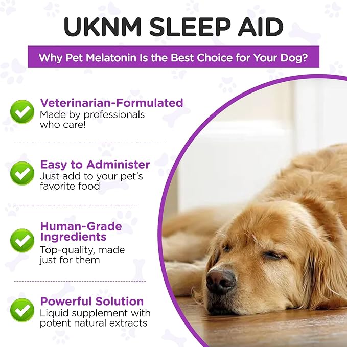 Melatonin for Dogs, Dog Melatonin with L-Theanine for Small Medium Large Dog Sleep Aid, Stress & Anxiety Relief, Calm Aid for Dogs Puppies, Support Relaxation & Deep Sleep, Chicken Flavor