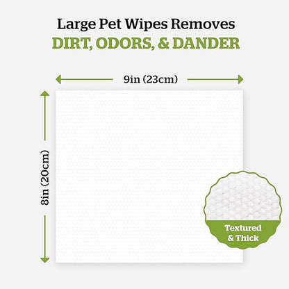 Pogi_ Dog Grooming Wipes  Hypoallergenic Pet Wipes for Paws, Body & Butt  Cleaning & Hydrating, Fragrance Free, 100-Count