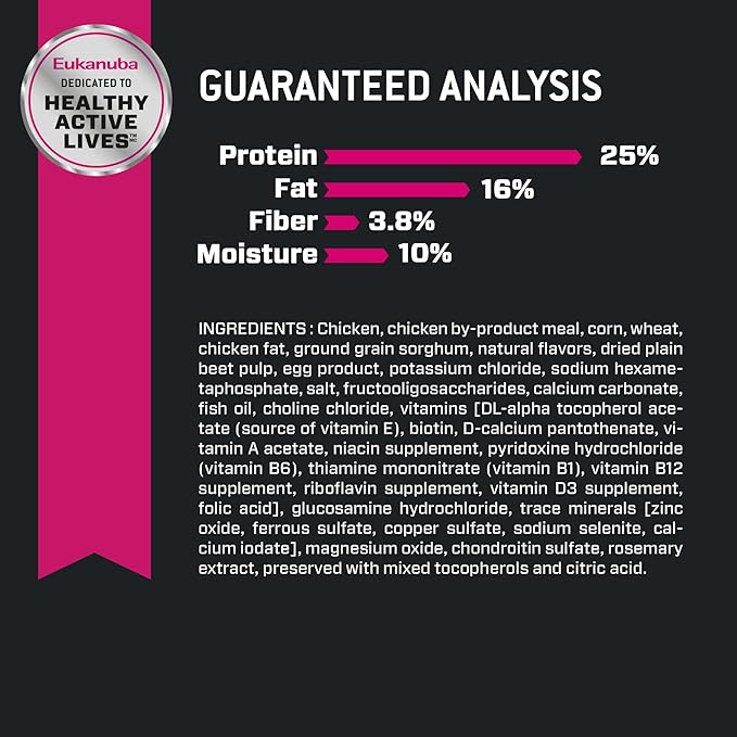 EUKANUBA Adult Medium Breed Dry Dog Food, 40 lb