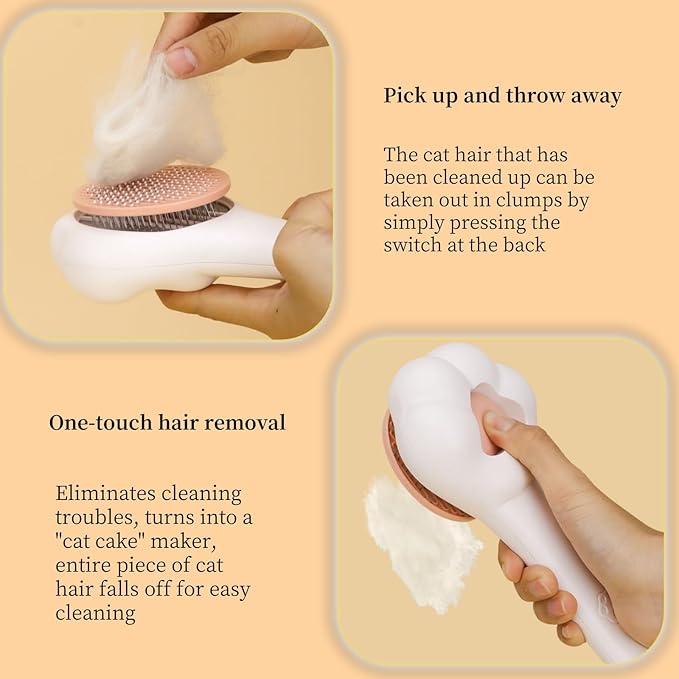 3PCS Cat Brush with Release Button,Dog Brush,Cat Brush Dog Brush for Shedding Grooming, Cat Brushes for Indoor Cats, Dog Grooming Brush Pet Brush for Semi-Short to Semi-Long Hair