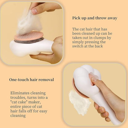 3PCS Cat Brush with Release Button,Dog Brush,Cat Brush Dog Brush for Shedding Grooming, Cat Brushes for Indoor Cats, Dog Grooming Brush Pet Brush for Semi-Short to Semi-Long Hair