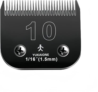 #10 Dog & Cat Clipper Blade: Titanium Coated SK2 Steel, Universal Fit for Andis, Oster, Wahl - 1/16" Cut for Precise Trims