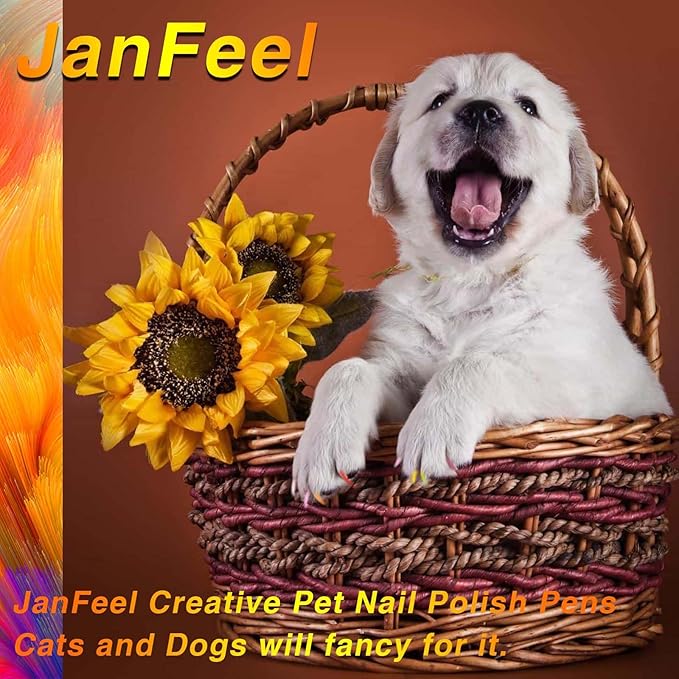 Dog Nail Polish Pens, 15 Colors Pet Nail Polish Set Quick Dry Pet Safe Nail Polish Non Toxic Brush Tip Nail Polish Pens for Puppy and Cat or Small Pets