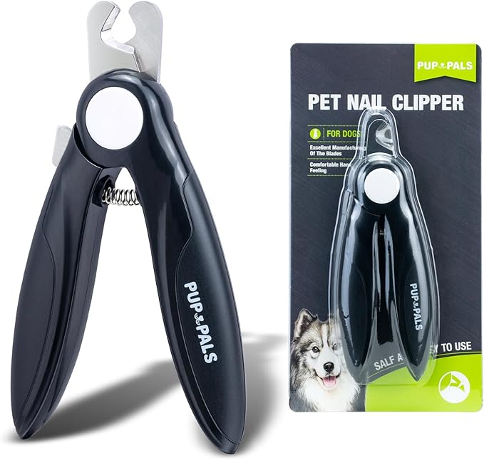 PUP&PALS Large/Medium Dog Nail Clipper with Sharp Stainless Steel Blade, Anti-Slip Grip and Heavy Duty Design Dog Nail Trimmersï¼_asy Cutting for Thick Claws and Toenails
