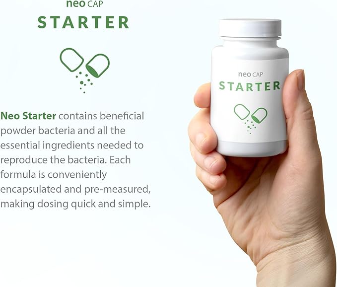 Neo Cap - Water Conditioner for Aquarium Tank - Accelerates Cycling Process, Supports Healthy Aquatic Beneficial Bacteria, Safe for Fish and Shrimp - Starter, 20 Capsules