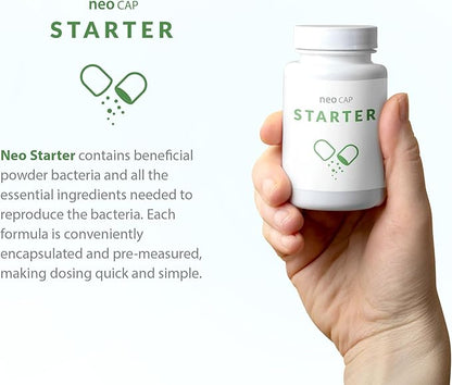 Neo Cap - Water Conditioner for Aquarium Tank - Accelerates Cycling Process, Supports Healthy Aquatic Beneficial Bacteria, Safe for Fish and Shrimp - Starter, 20 Capsules