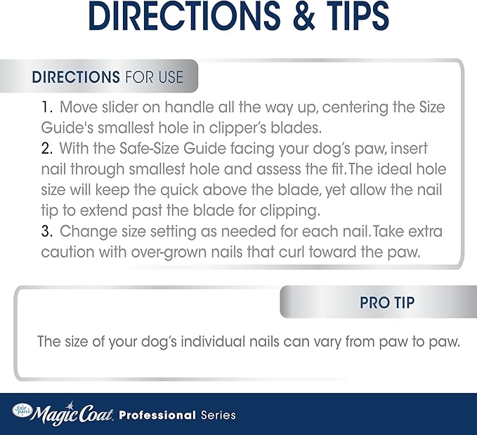 Four Paws Magic Coat Professional Series Deluxe Dog Nail Clipper with Size Guide, Claw Trimmer for Dogs, 1 Count