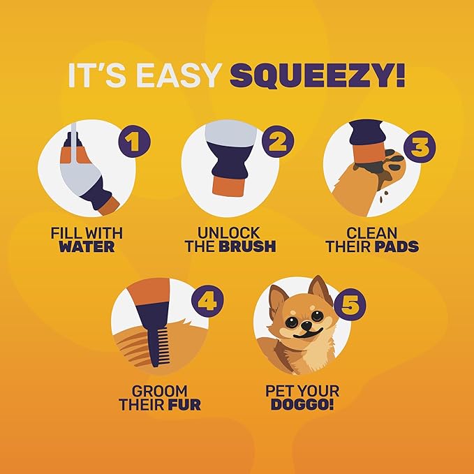 Dog Paw Cleaner - Fastest Way to Clean Muddy Dog Paws - Cleans & Removes Dirt, Mud & Debris from Pet Paws