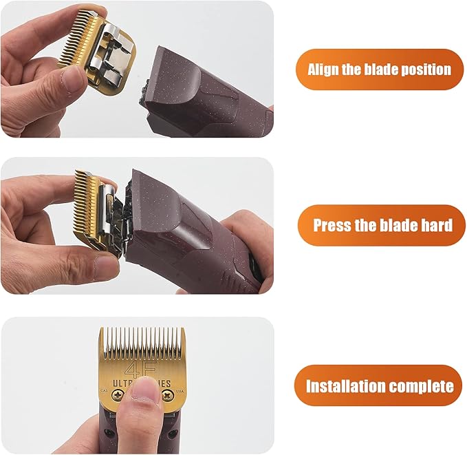 2 Pack 7 Blade Dog Grooming Clipper Replacement Blades,Compatible with Andis Size-Cut Length 1/8"(3.2mm),Compatible with Oster A5, Wahl KM Series Clippers,Detachable Stainless Steel Blade