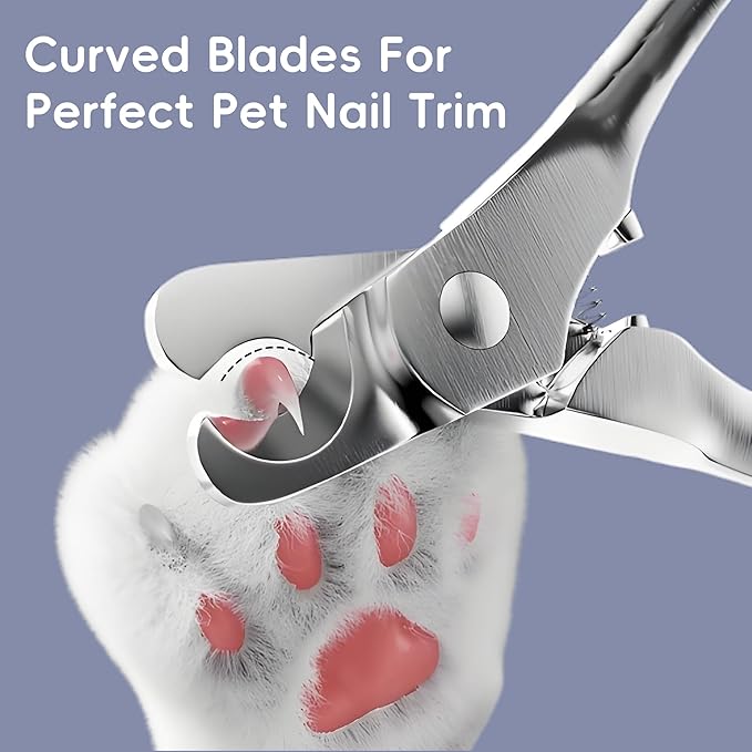Dog Nail Clippers & Cat Nail Trimmers - Sharp Stainless Steel Professional Pet Nail Clippers for All Dogs, Thick Nails & Indoor Cats - Ergonomic Non-Slip Handle for Safe, Comfortable Grooming
