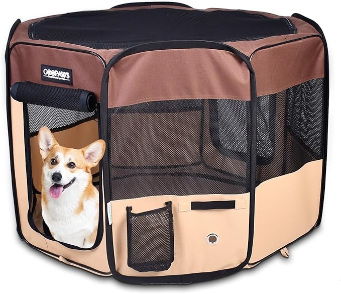 JESPET Pet Dog Playpens 36", 45" & 61" Portable Soft Dog Exercise Pen Kennel with Carry Bag for Puppy Cats Kittens Rabbits, Indoor/Outdoor Use