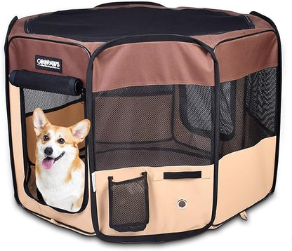JESPET Pet Dog Playpens 36", 45" & 61" Portable Soft Dog Exercise Pen Kennel with Carry Bag for Puppy Cats Kittens Rabbits, Indoor/Outdoor Use
