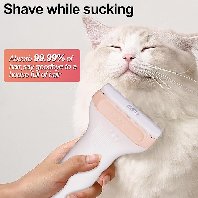 Dog Grooming Kit with Pet Grooming Vacuum 10000pa Low Noise 5 Pet Grooming Tools,og Clipper, Shedding Brush, Cleaning Tool in 1, for Cat Dog