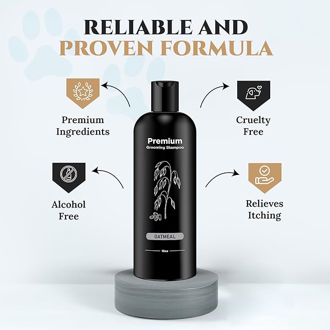 605Products - Natural Dog Shampoo for Itchy and Sensitive Skin, Puppy Shampoo and Odor Eliminator for Smelly Dogs and Puppies, Pet Shampoo and Deodorizer - Dog Bath Supplies (Oatmeal - 2 Pack)