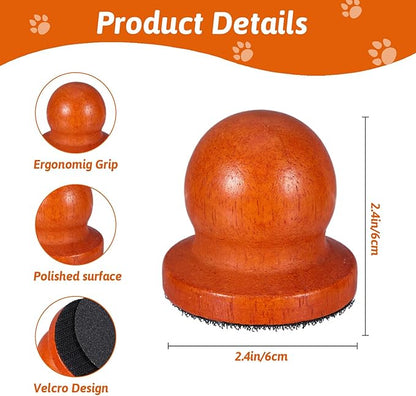 Dog Nail Scratch Board for Dogs, Dog Nail File Board, Dog Scratch Pad for Nails, Handhold Nail File for Dogs, Cat Nail File,Dog Nail Board for Dogs,Pet Nail File with 3 Pcs Replaceable Sandpaper(Wood)