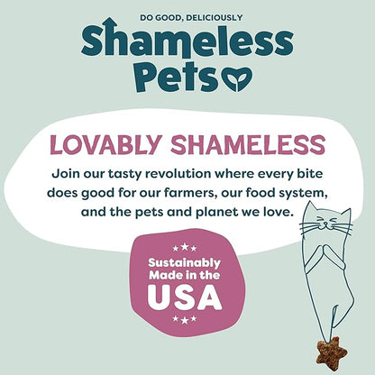 Shameless Pets Crunchy Cat Treats - Kitty Treats for Cats with Digestive Support, Natural Kitten Treats with Real Chicken, Healthy Flavored Feline Snacks - Cran You Say Chicken, 3-Pk