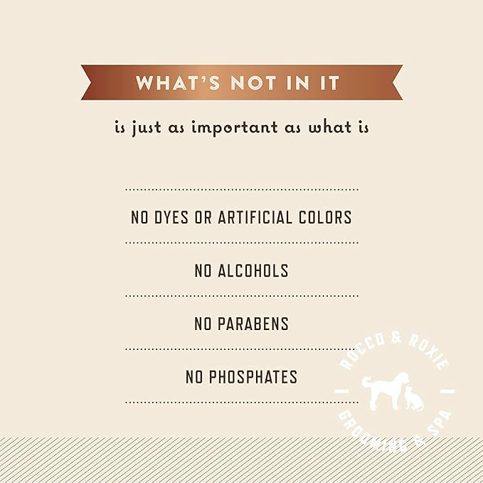 Rocco & Roxie Supply Co. Dog Shampoo and Conditioner - Soothe Oatmeal Shampoo for Itch Relief, Calm Hypoallergenic Shampoo for Sensitive Skin, and Shine Argan Oil Pet Wash - Puppy Bathing Supplies