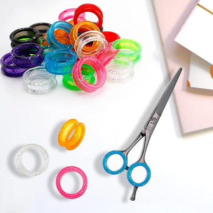 80-Piece Scissors Finger Rings Professional Dog Grooming Scissors Accessories for Dog Hair Cutting, Ergonomic Pet Shear Finger Ring Thumb Inserts Grips for Comfortable and Precise Grooming