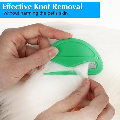 5 Pcs Pet Knotting Comb Hair Knot Remover for Dogs and Cats Pet Dematting Comb Letter Opener Pets Hair Removal Tool Grooming Tool Supplies Matted Fur Remover