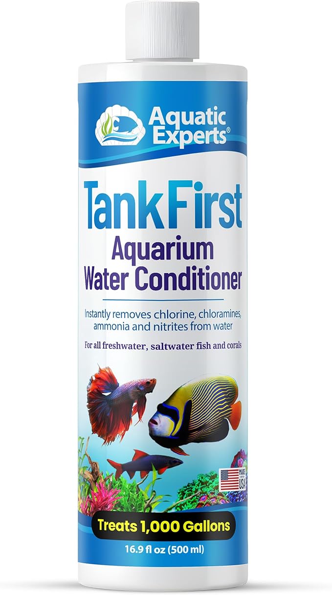 TankFirst Complete Aquarium Water Conditioner - Fish Water Conditioner, Instantly Removes Chlorine, Chloramines, and detoxifies Ammonia from Fish Tank (TankFirst Regular, 500 ml)