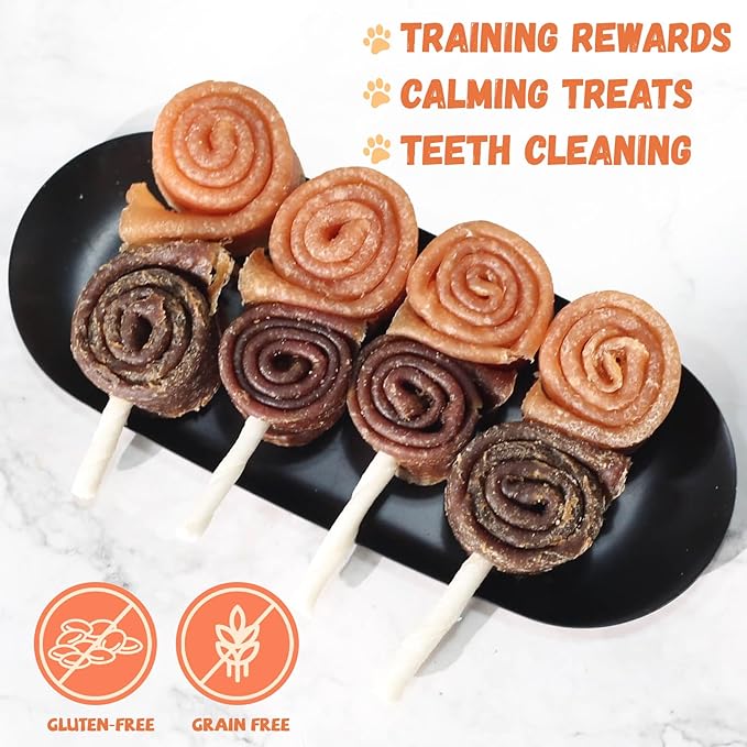 Dog Treats, Chicken Duck Big Roll with Rawhide Stick Healthy Dog Jerky High Protein Dog Training Treats Dog Snacks Chewy for Medium Large Dog 4 Counts