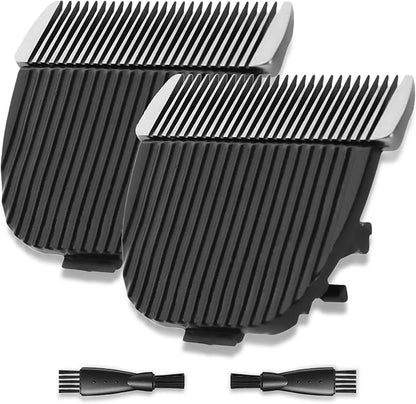 2 Pack Pet Grooming Replacement Blades for ONEISALL Dog Grooming Kit, Low Noise Pet Clipper Replacement Blades Compatible with ONEISALL Dog Clippers, Cleaning Brush, Black