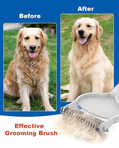 Dog Slicker Brush with Undercoat Rake for Cats, Grooming for Pets, Dogs, Cats