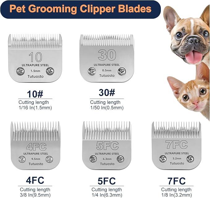 30# Clipper Blades Pet Grooming Clipper Replacement Blades Detachable Blade Compatible with andis/wahl/Oster Dog Clippers