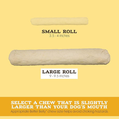Better Belly Highly Digestible Rawhide Dental Chews, Treat Your Dog to a Chew with NO Artificial Colors or Flavors 4 Count (Pack of 1)