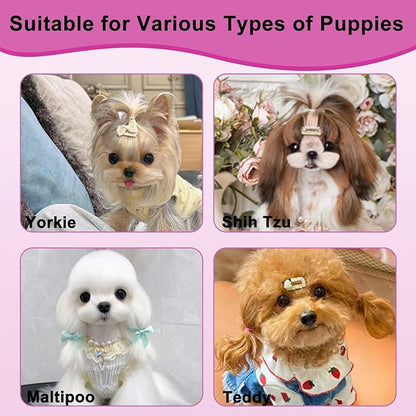 Puppy Brush for Small Dogs - Soft Dog Brush - Perfect Yorkie, Shih Tzu, Maltipoo & Maltese Grooming - Gentle Hair Remover for Easy Pet Grooming at Home (Pink)